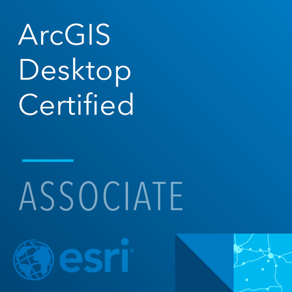 The ArcGIS Desktop Associate Certification badge.